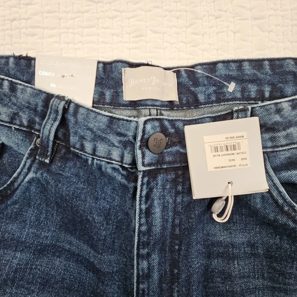Hickey Freeman Jeans‎ Men's 36x32 Medium Wash Straight Leg NEW 100% Cotton NWT